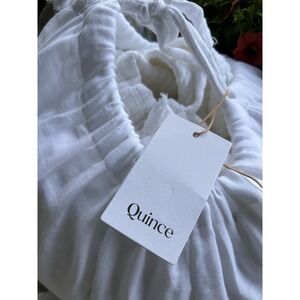 New $140 Quince RIBBED COTTON COVERLET SET KING  WHITE Gauzy Summer Vibes!